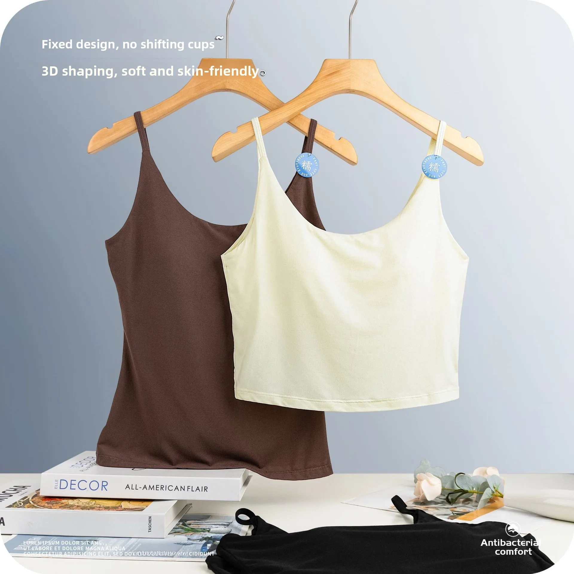 

Thin Skin Velvet One-Piece Vest with Chest Pad Mid-Length Inner Wear Outer Wear Polyester Fiber Women's Faion Vest