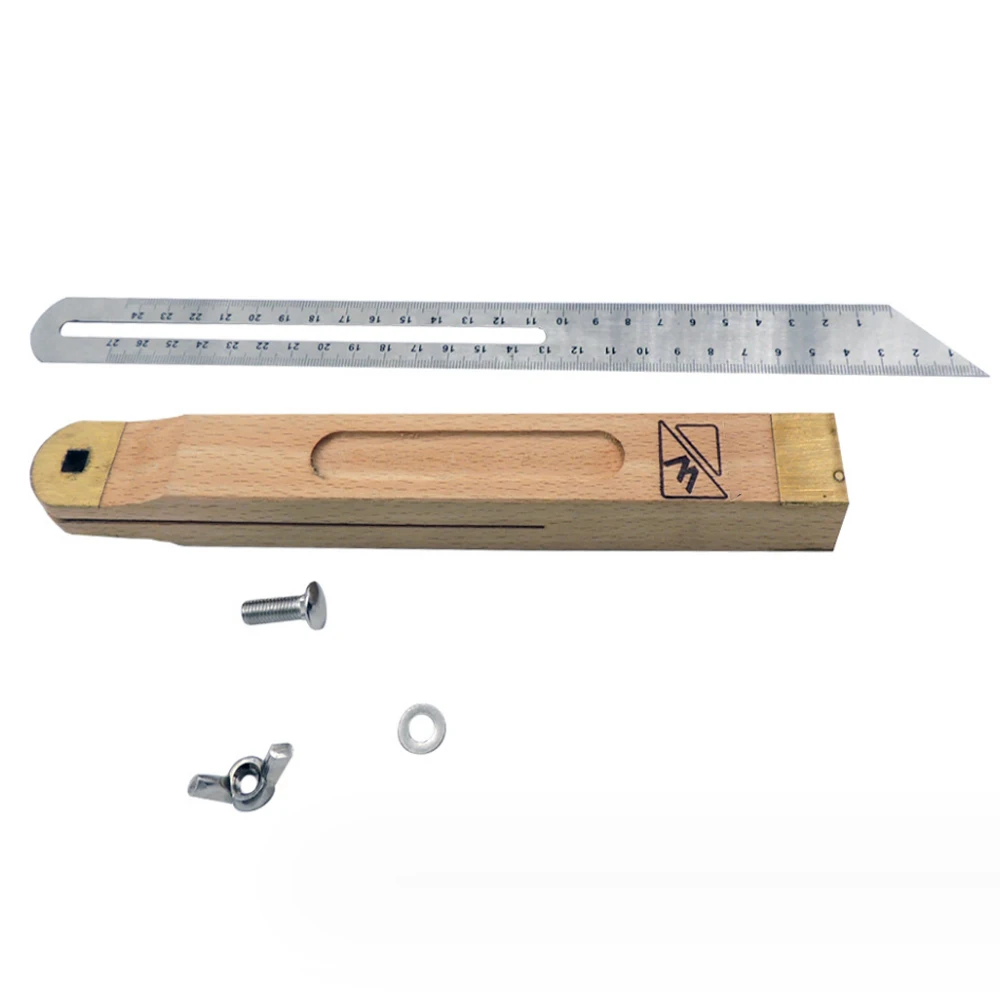 0-22/0-27cm Sliding Angle Ruler T Bevel Hardwood Handle Rotatable Engineer Ruler plastic handle wooden marking gauge Protractor