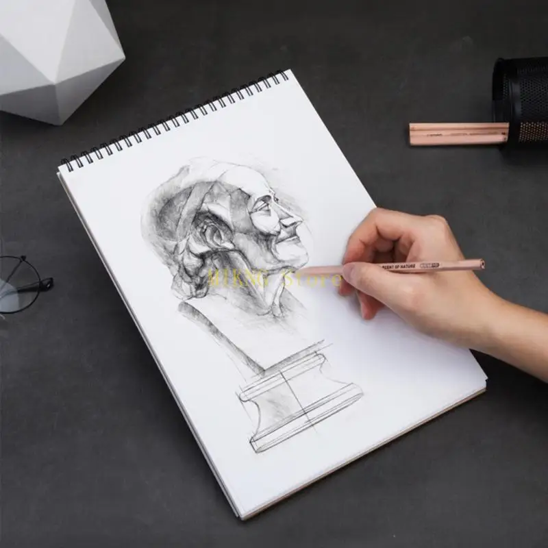 لوحة رسم سلكية 30 ورقة 210 × 292 مم كتاب رسم 150 جرامًا للمتر المربع للرسم أفضل بيع #5