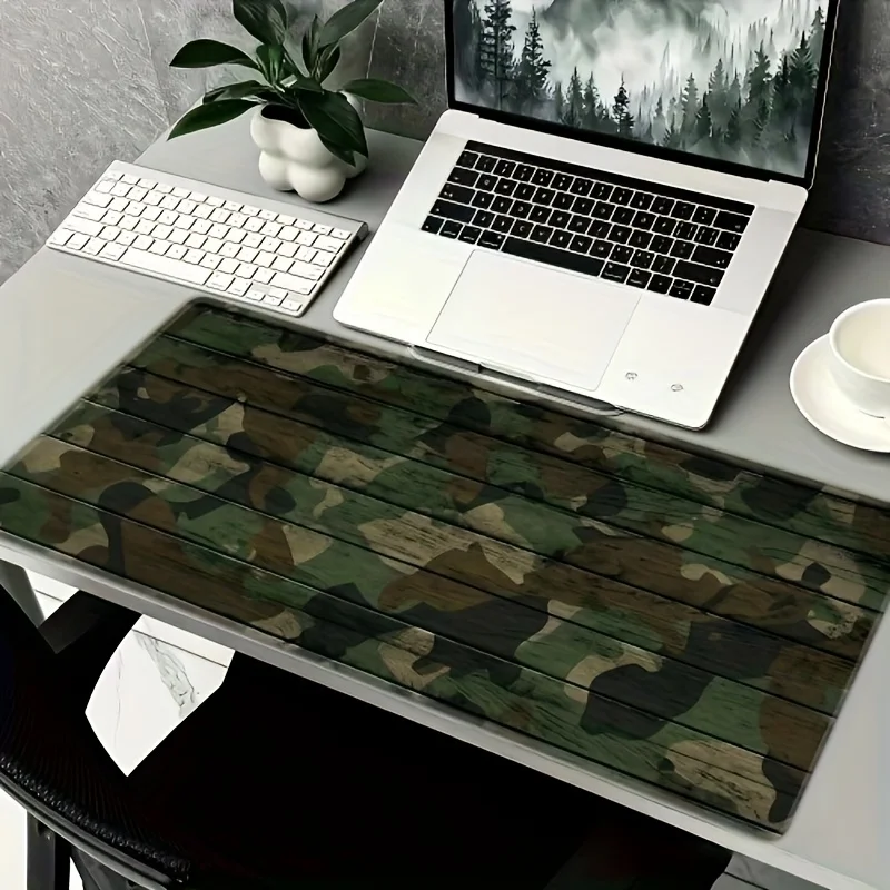 Large Slip Stylish Camouflage Office Desk Accessories for Laptops and Office Keyboard Mouse Pad Extended Game Pads Thickened