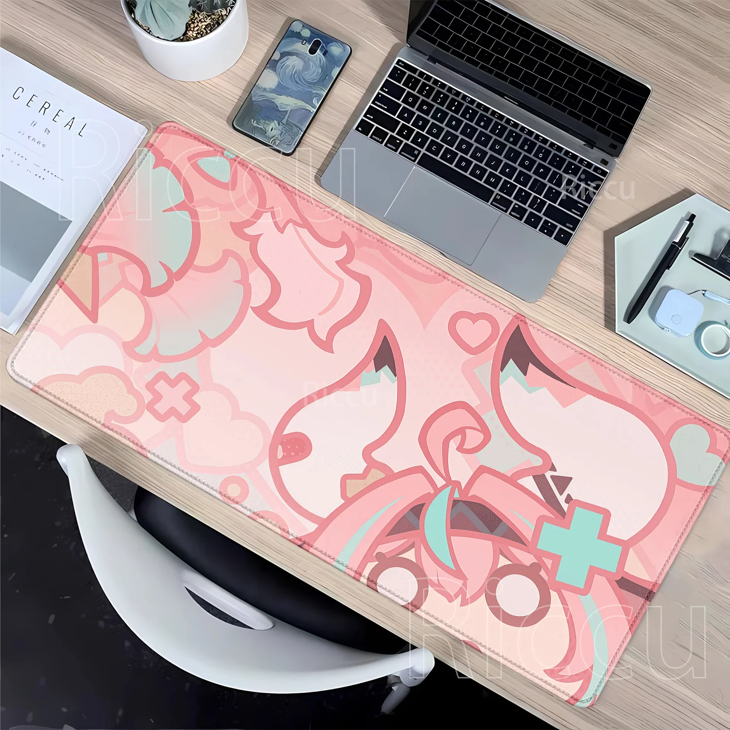 Varesa Columbina Furina Genshin Impact Character Pattern Mouse Pad Gaming Animal Mousepad Large Rubber HD Printing PC Desk Mat