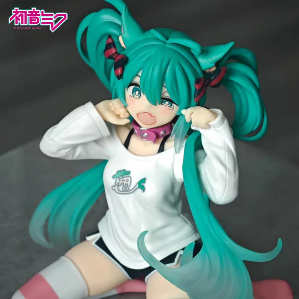 12 センチメートルアニメ猫耳パジャマかわいい座り姿勢アクションフィギュア PVC モデル玩具人形装飾グッズギフト