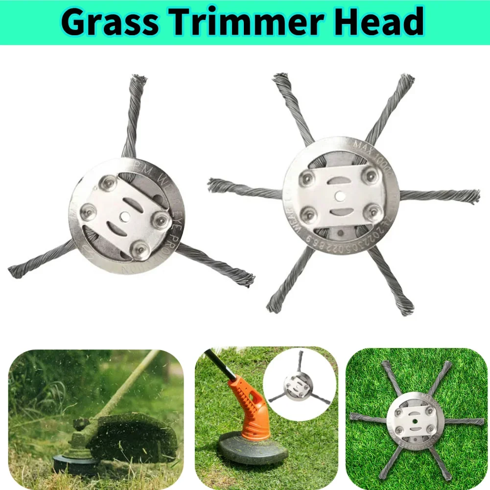 

Grass Trimmer Head Universal Wire Weed Blade Wire Trimmer Head Replace for Cordless String Trimmer Garden Trimming Grass Tool
