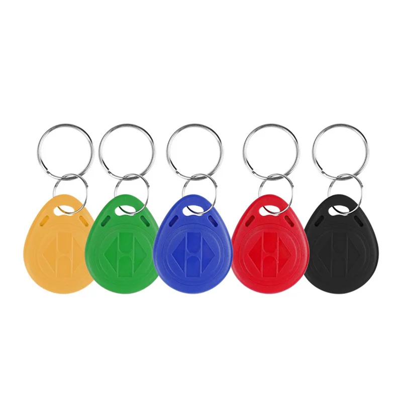 【صفقة فلاش!】50 قطعة 125 كيلو هرتز T5577 EM4305 Keyfobs إعادة الكتابة علامة RFID نسخة بطاقة الوصول معرف رمز حلقة شبيه المفاتيح لون عشوائي #5