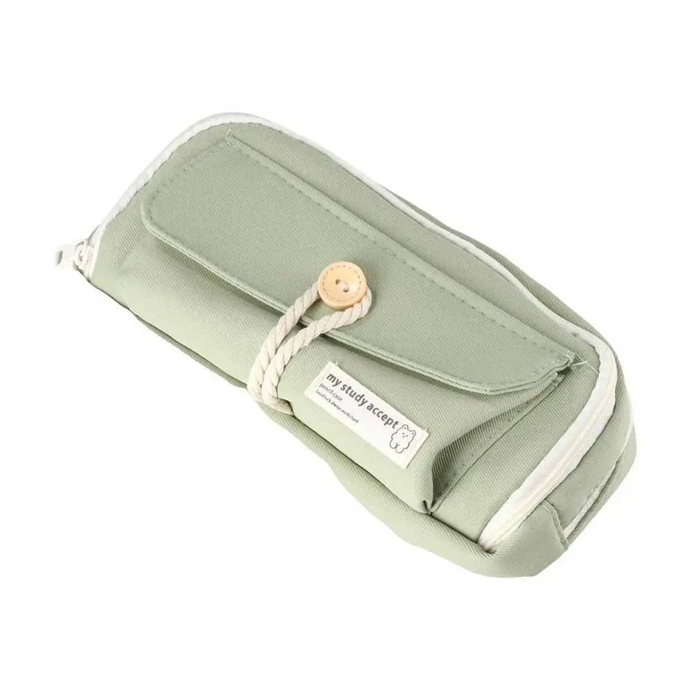 5 Color Large Capacity Desktop Storage Pouch Korean Style Multi-layer Makeup Cosmetic Pouch Pencil Holder Office Supplies