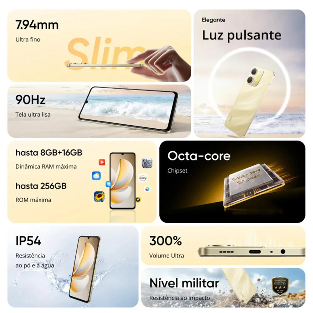 Realme Note 70 Dual Sim 256 جيجا بايت دورادو 8 جيجا بايت رام #3