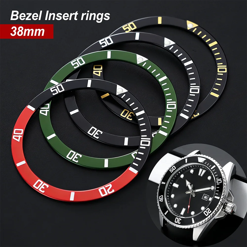 

For Seiko Strap 38mm Aluminium Watch Bezel Insert Rings for Submariner Watch Case Alloy Ring for NH35 NH34 Diving 31.5mm Inner