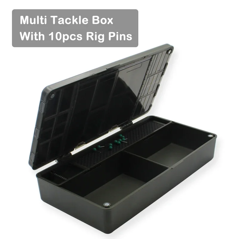 

Carp Fishing Tool Multi Function Tackle Box With Pin 22 Compartments Of Various Sizes Strong Plastic Carp Swivels Hooks Tackle