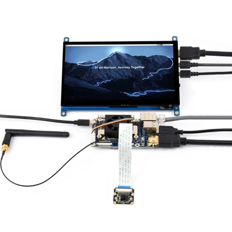 

Robotic RDK Mainboard Module +32G Memory with CM4 Expansion Board Cooling Fan Monitor Screen H7EC