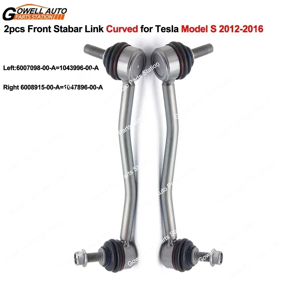 1043996-00-A 1047896-00-A Pair of Front Axle Sway Bar End Stabilizer Link Ball Joint Kits for Tesla Model S RWD 2WD 2012-2016