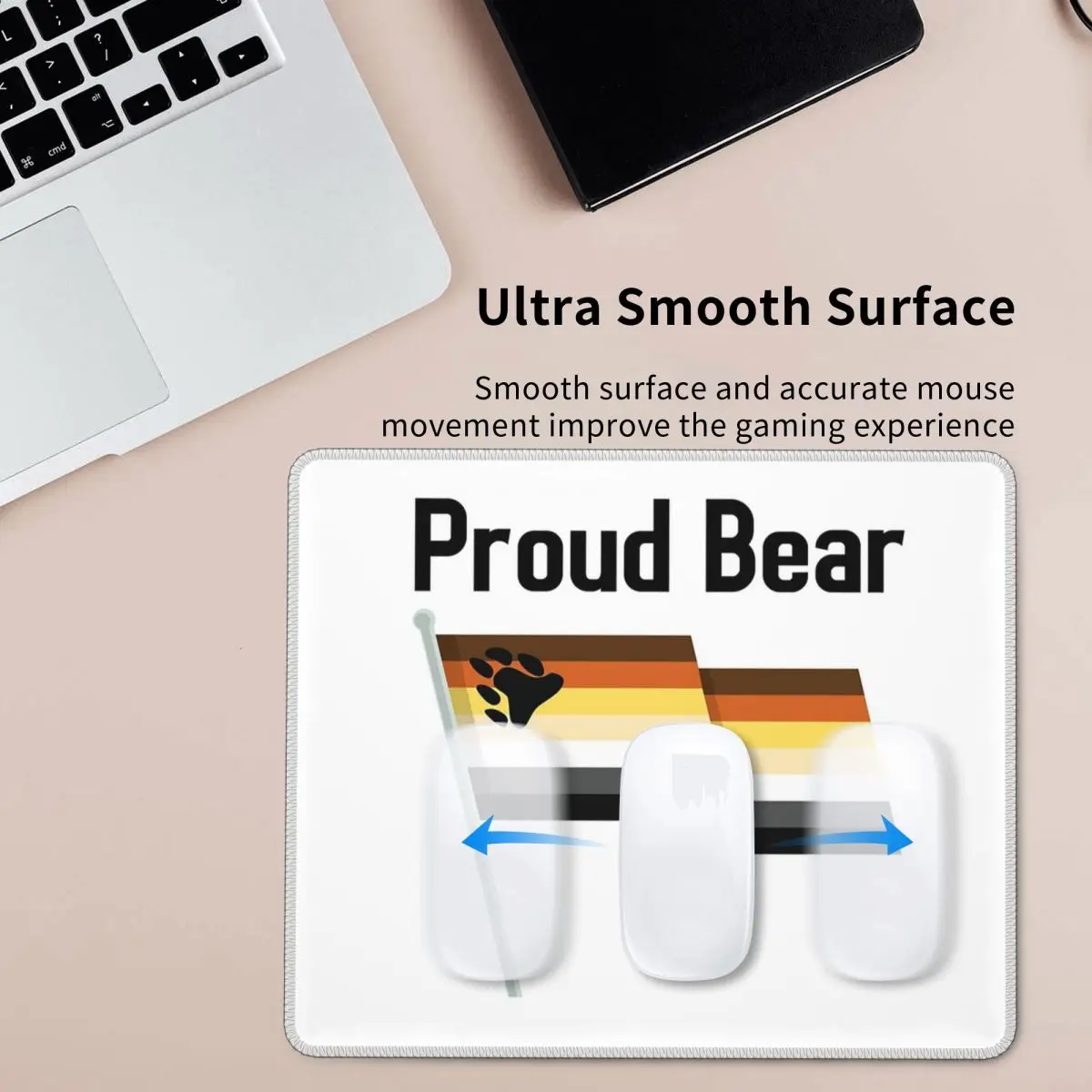 Proud Gay Bear Pride Flag Lgbt Mouse Pad Computer Keyboard Mouse Mat Gamer Laptop Desk Mat Office Table Mats