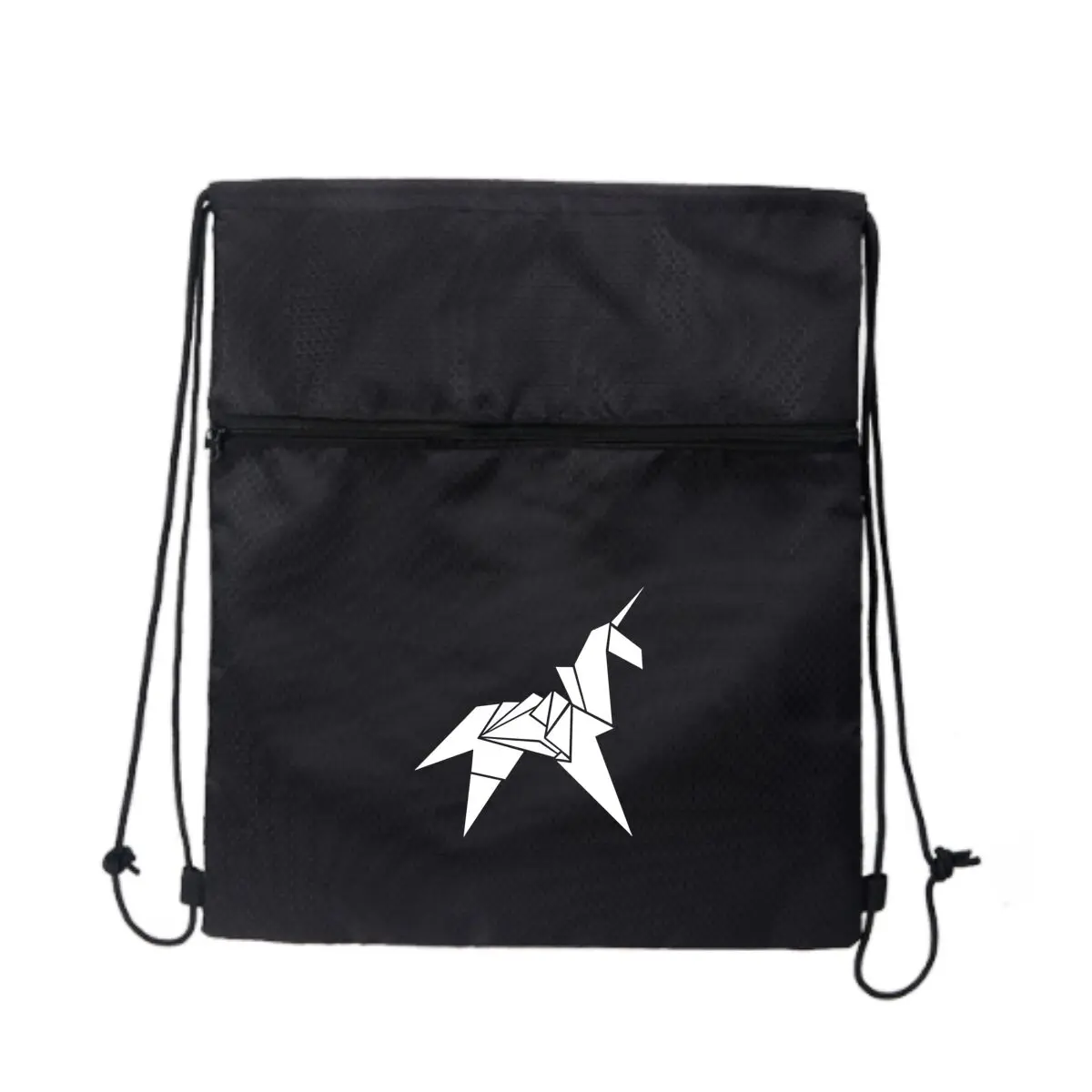 

Нежная красота оригами Единорога Стильная спортивная сумка на молнии на шнурке: спортивный дизайн для любителей фитнеса