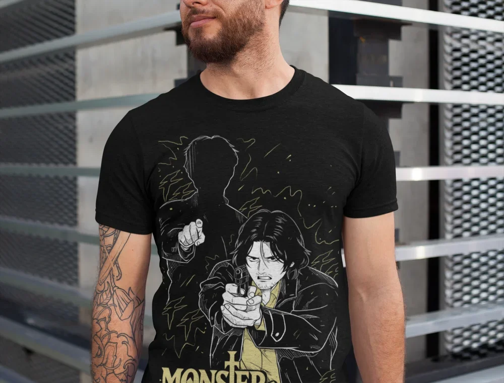 Monster Johan liebert T-shirt Tenma naoki urasawa Gift Exclusive Shirt All Size