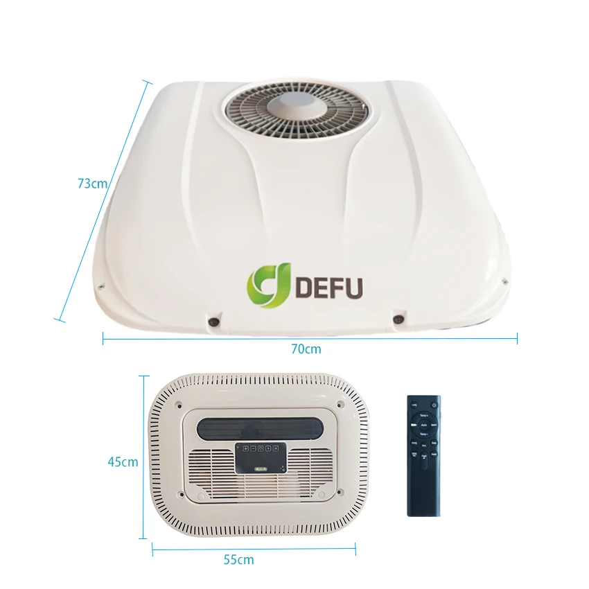 مكيف نظام مواقف السيارات على السطح تيار مستمر 24 فولت 12 فولت شاحنة كهربائية 12 فولت تكييف الهواء RV AC