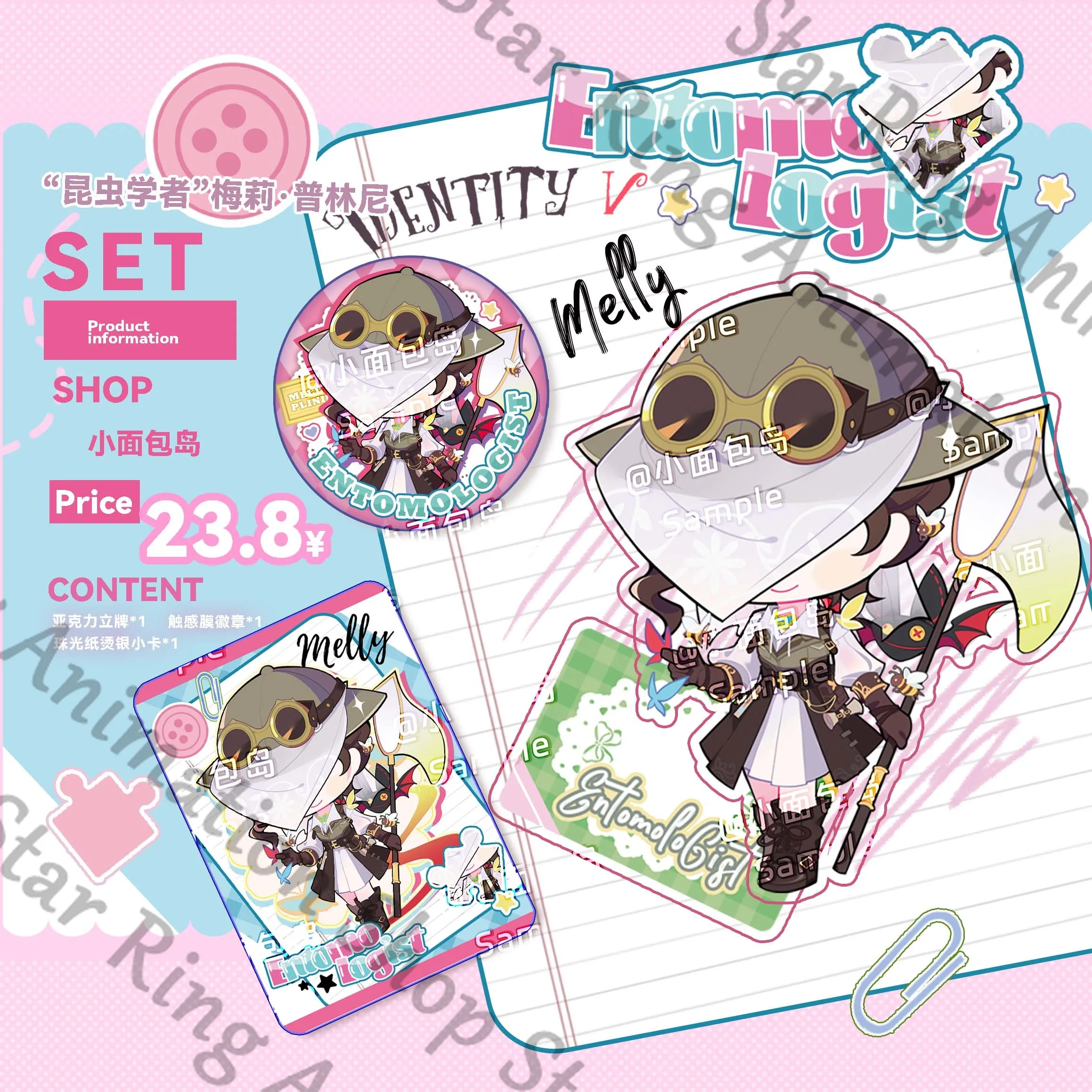 

Identity Ⅴ Prospector Alice DeRoss Anime Badge Emblem Tinplate Acrylic Standing Sign Indicative Board Card Gift Cospaly Cartoon