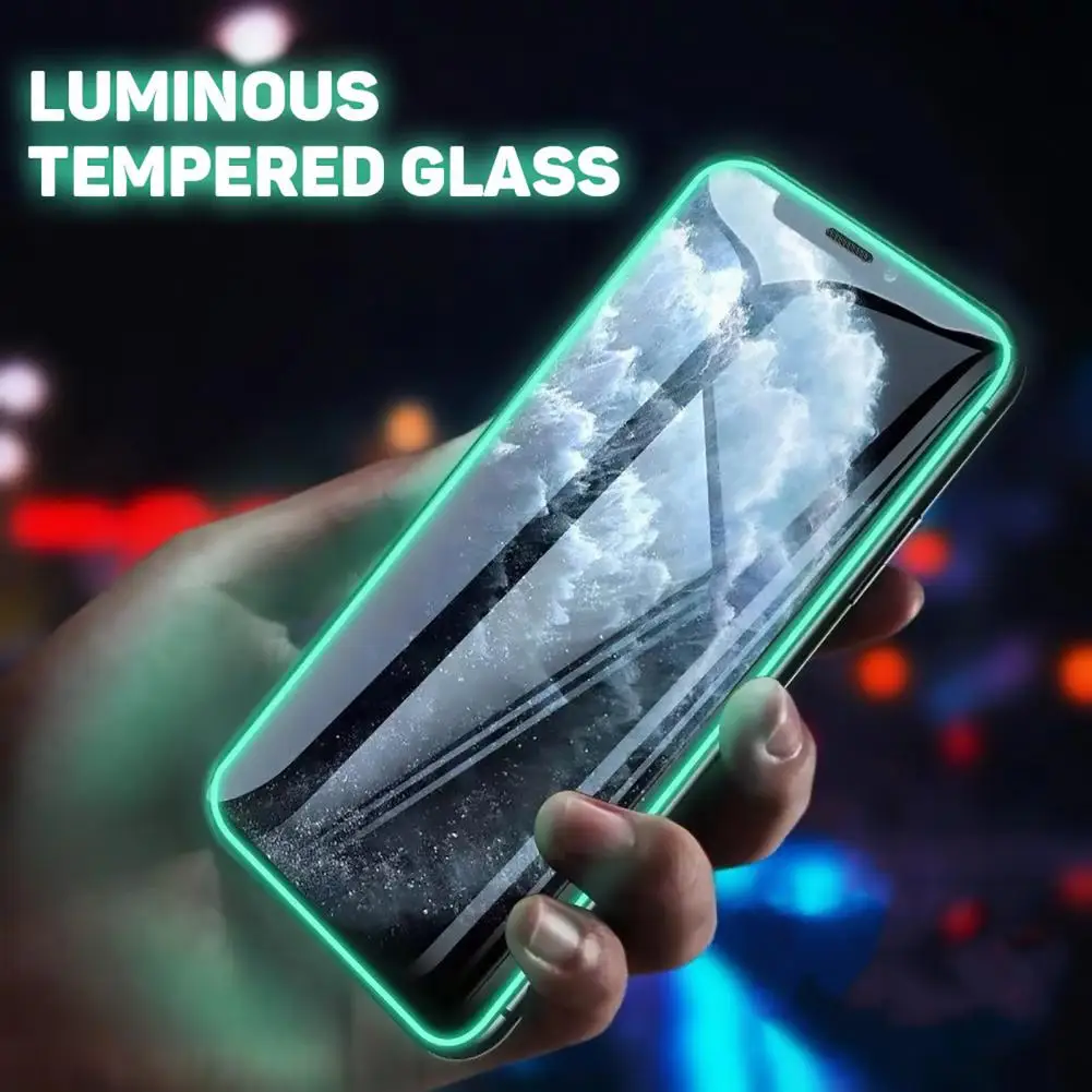 Phone Tempered Glass Luminous 9D Hardness Clear Phone Screen Protector Film Cover for iPhone 13 11 12 Pro Max XR X XS 7 8 Plus