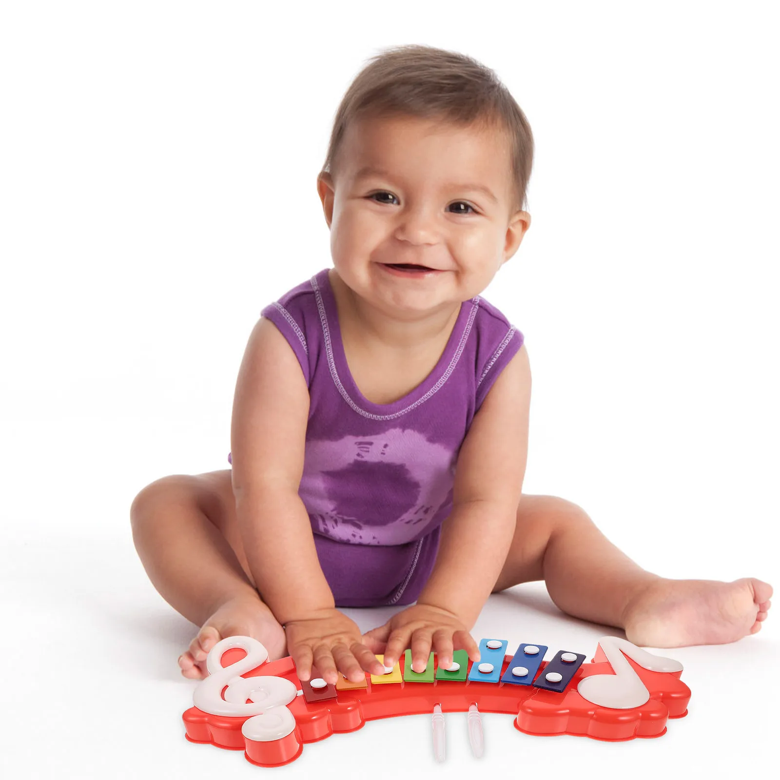 1 セット子供ノックピアノ音楽教育玩具ランダムカラー認知早期教育ベビー打楽器