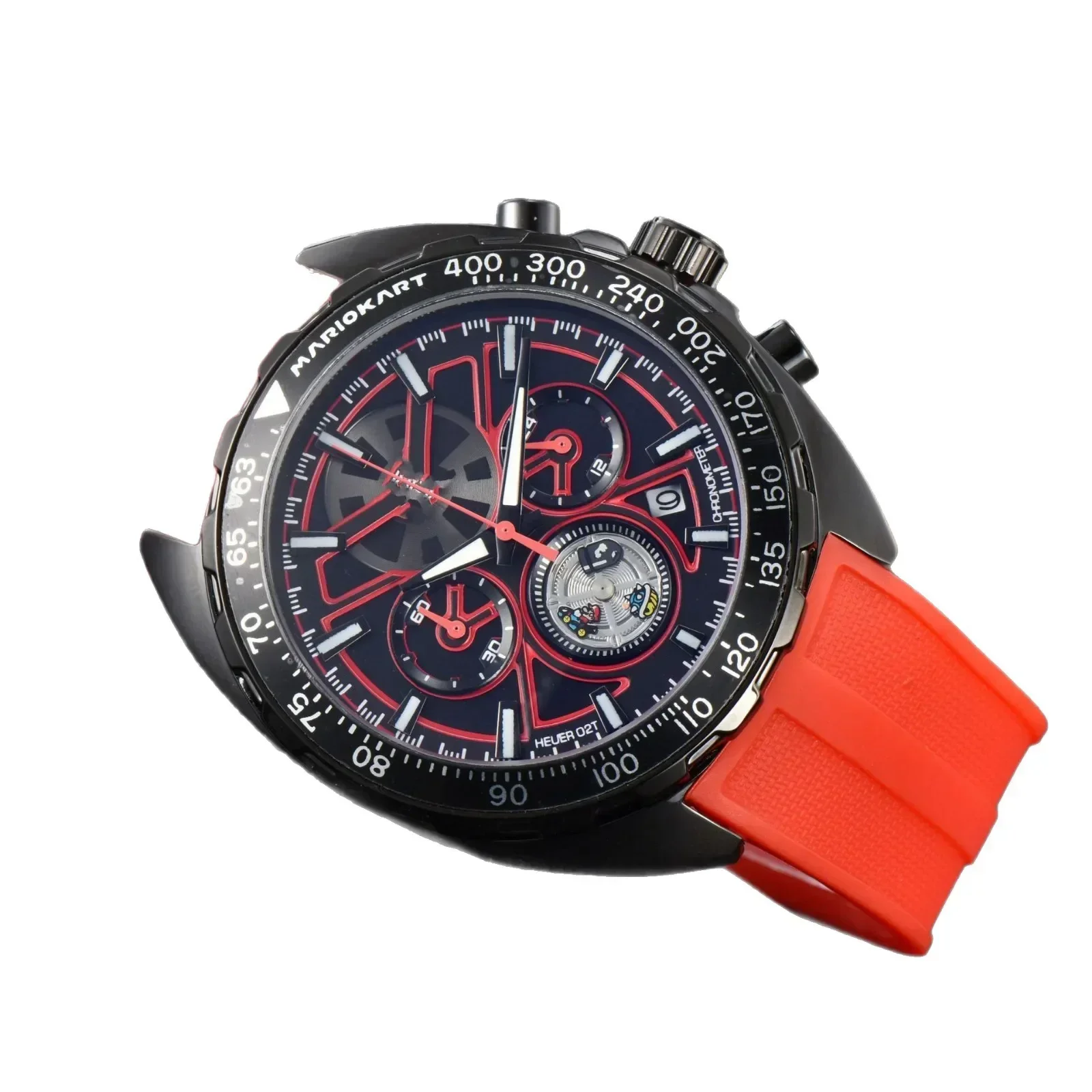 2025 ساعة كوارتز أوتوماتيكية فاخرة للرجال كريستال الياقوت 30 متر مقاوم للماء كرونوغراف تاريخ مضيء أعمال من الفولاذ المقاوم للصدأ