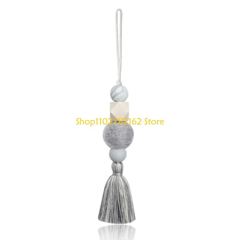 

547B Tassel Natural Silicone-Felt Beads Car Hanging Ornaments Diffuser-Aromatherapy Auto Rearview Mirror Pendant