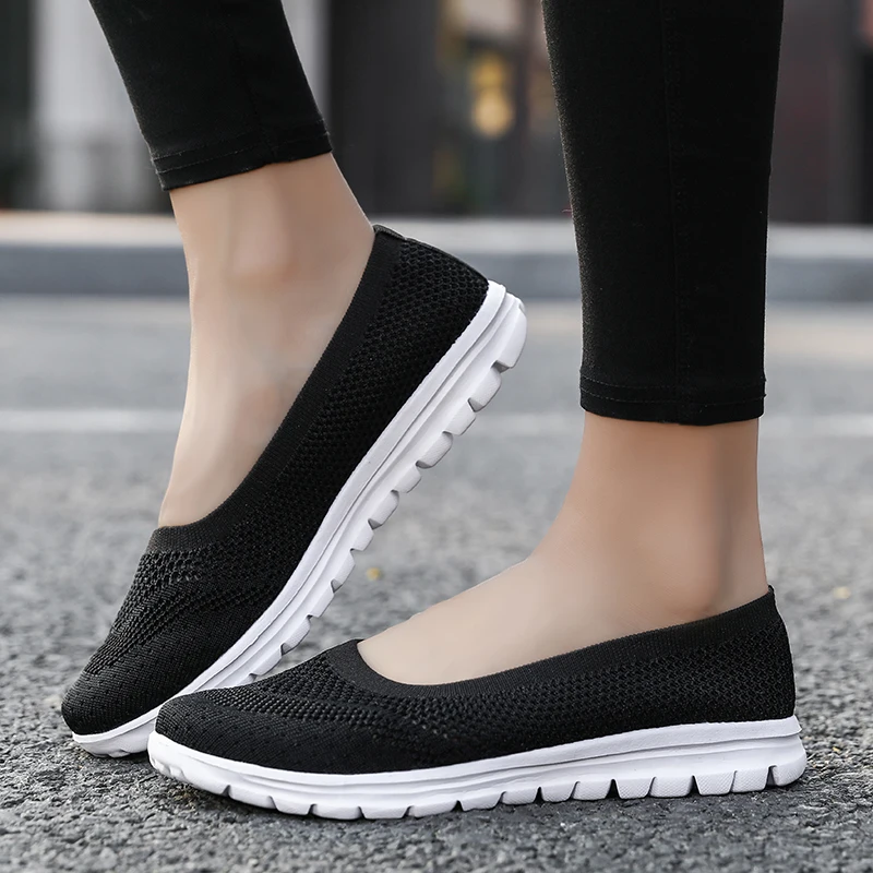 Women\'s Shoes Spring/summer Breathable Mesh Slip-on Flat Shoes for Women Loafers Lightweight Sneakers Ballet Women Casual Shoes