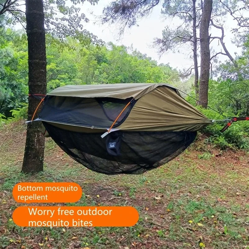 Hammock bottom mosquito net cover, outdoor hammock detachable mosquito net, camping hammock quick-setup mosquito screen image 4