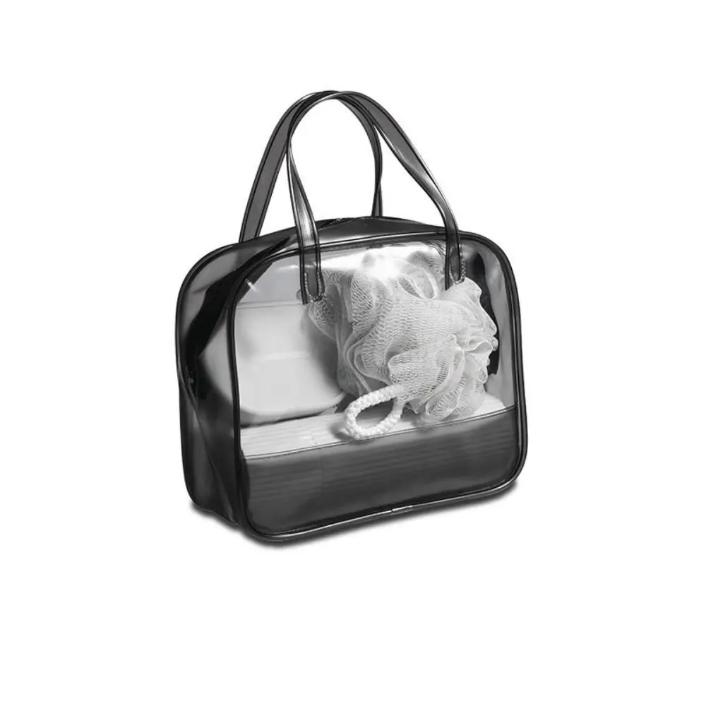 Borsa cosmetica in PVC borsa per il trucco impermeabile trasparente portatile borsa per il bagno di grande capacità