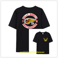 2024 Men T Shirt Casual Hells Angels 81 Support Motorcycle Club Flag Banner T shirt Oversized Comfortable Streetwear S 4xl