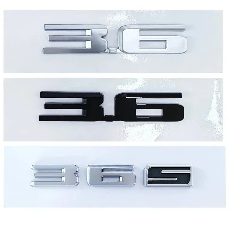 

ABS Car Side Emblem Letter Rear Trunk Badge Sticker Decals for Cadillac 3.6 36S SRX CTS ATS XT5 BLS DTS XLR Escalade Deville