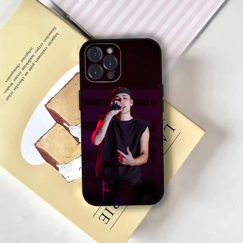 حافظة هاتف Trueno Rapper لهاتف iPhone17,16,15,14,13,12,11 Plus, Pro Max, غطاء أسود ناعم