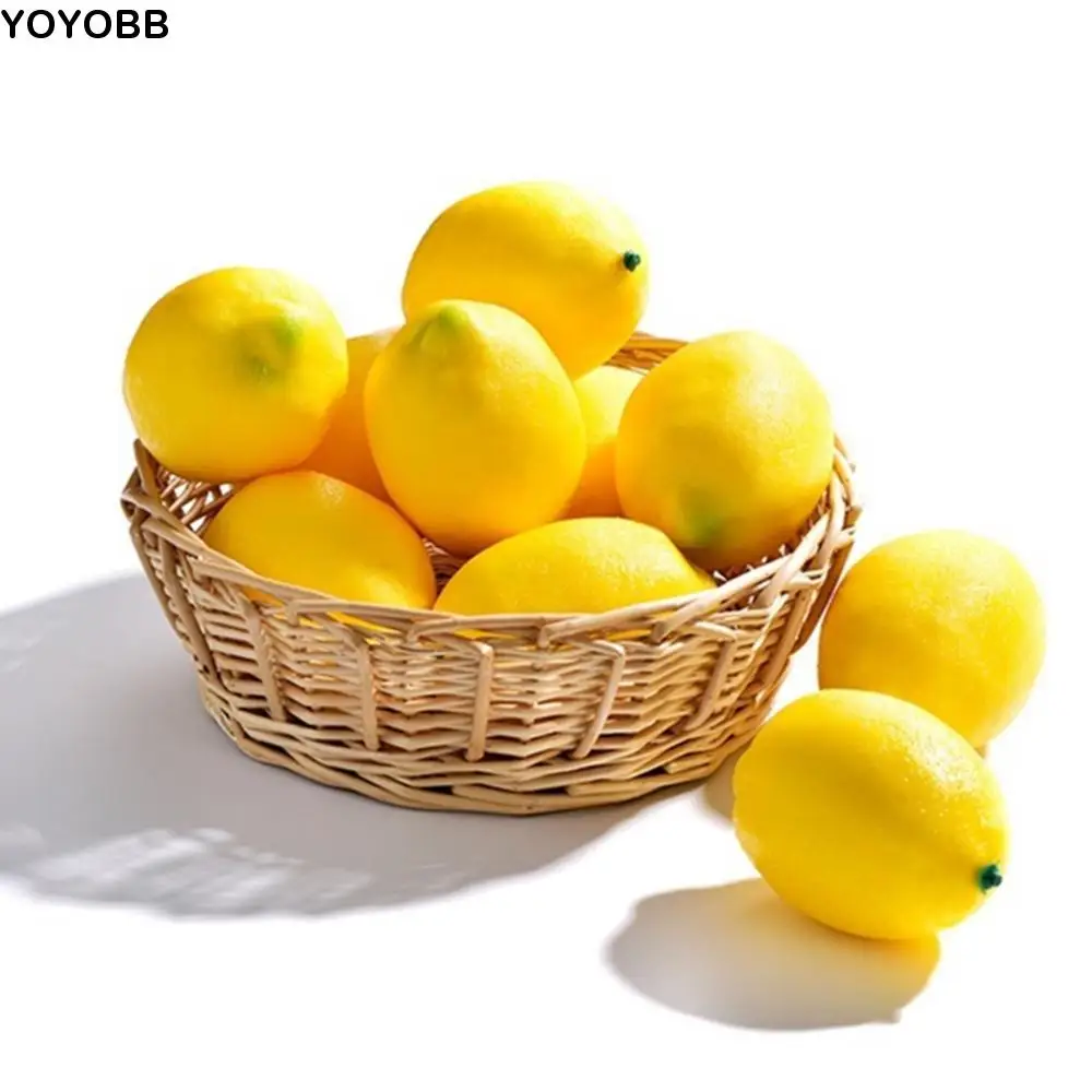 

6/10PCS Photography Lifelike Home Wedding Decoration Artificial Lemon Fake Fruit Simulation