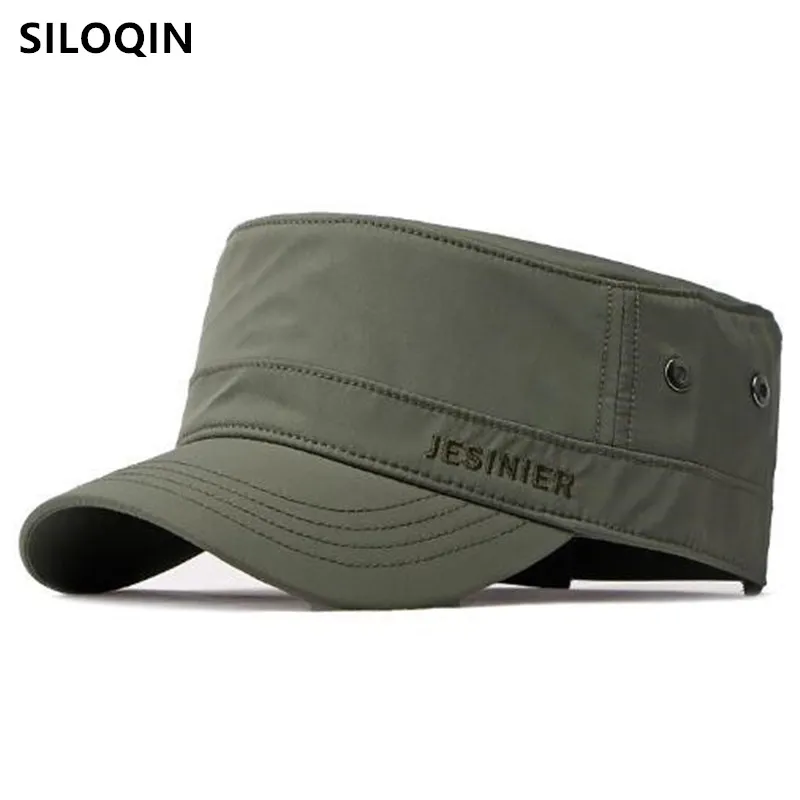 Snapback Cap Flat Caps For Men New Spring Summer Waterproof Breathable Military Hats Men\'s Cap Sunscreen Camping Fishing Cap