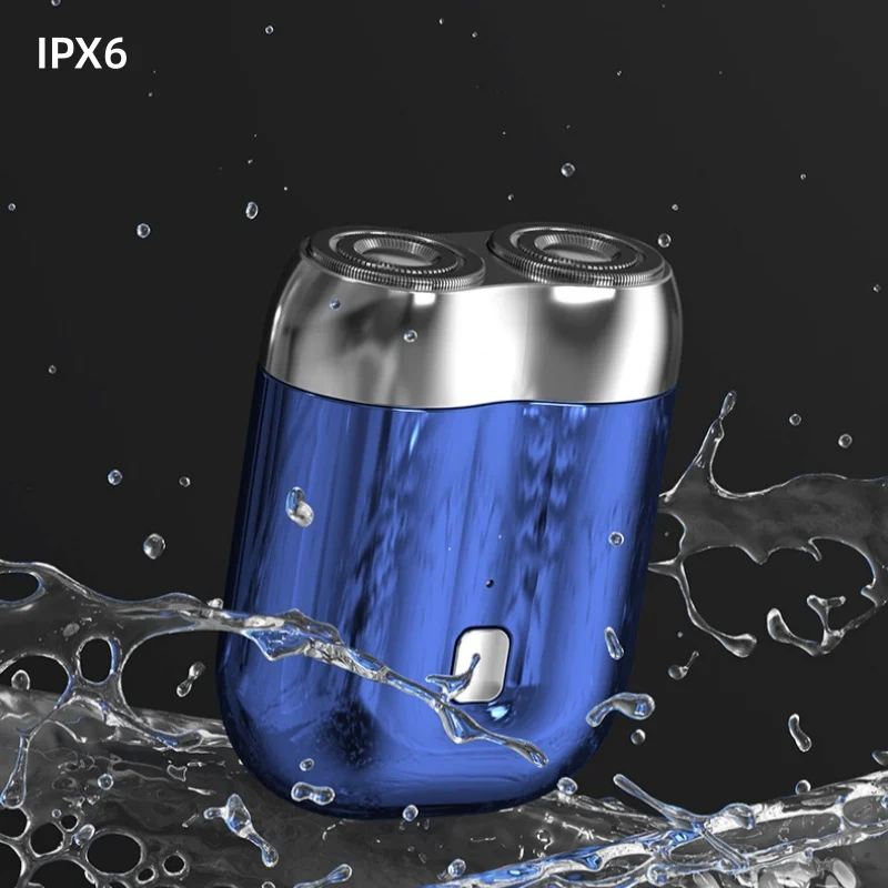 Mini Double Head Electric Shave Double Floating Magnetic Suction Men's Type-C Rechargeable Portable Shaver Pocket Razors Travel