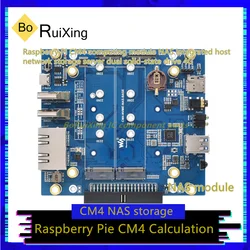 1PCS/LOT CM4-NVME-NAS-BOX Raspberry Pi CM4 Computing Module NAS Integrated Host Network Storage Server Dual Solid-State Drive 4G