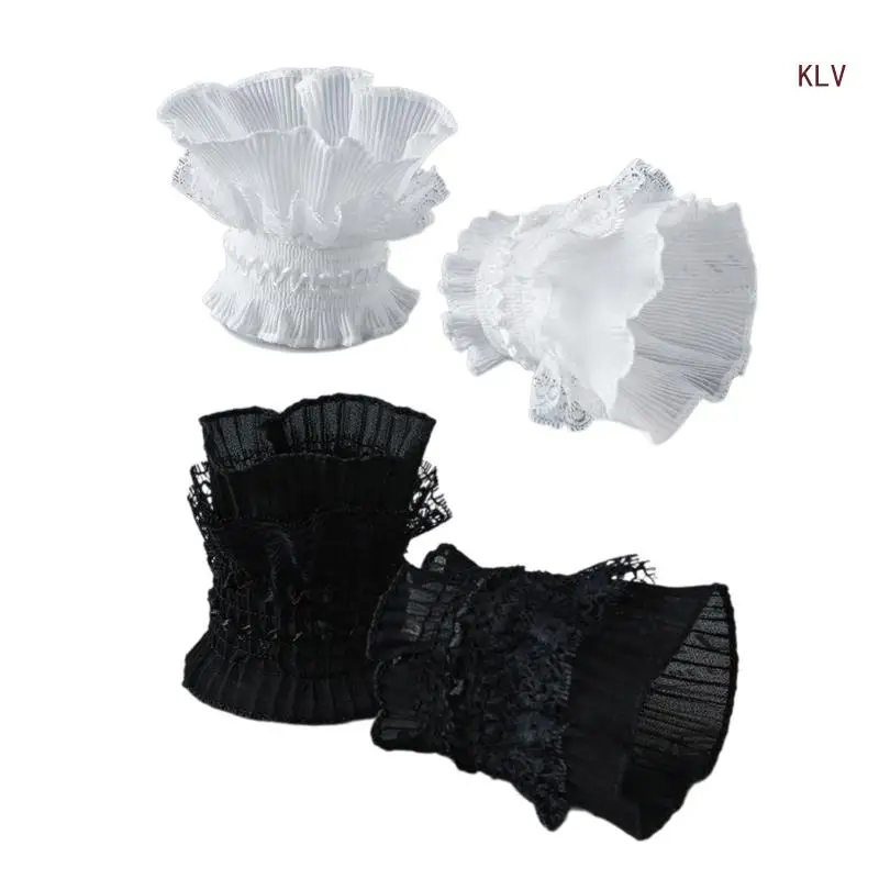 

Decorative Wrist Cuffs for Woman Elastic Cuffs Lace Decorate Shirt Sleeve Cuffs Summer Wrist Sunproof Accessories