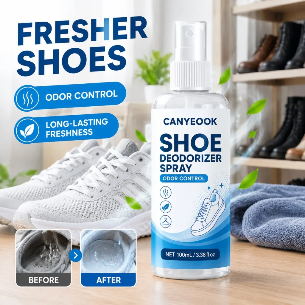 CANYEOOK Shoe Deodorant Spray 100ml, Instantly Neutralize Odor & Keep Fresh