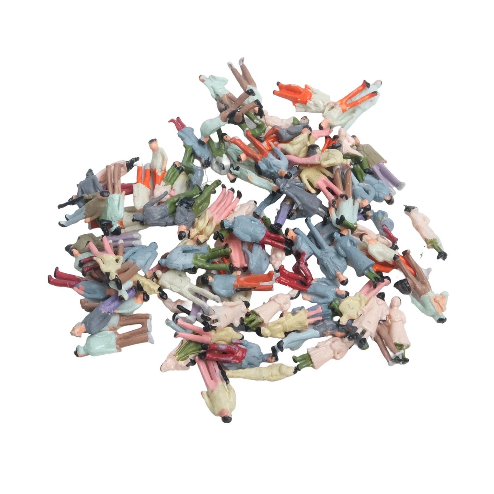 100PCS 1:75 / 1:87 / 1:100 Volledige Zittende Kleine Persoon Zandtafel Gebouw Model Materiaal Kleur Figuur Handgemaakte DIY Accessoires