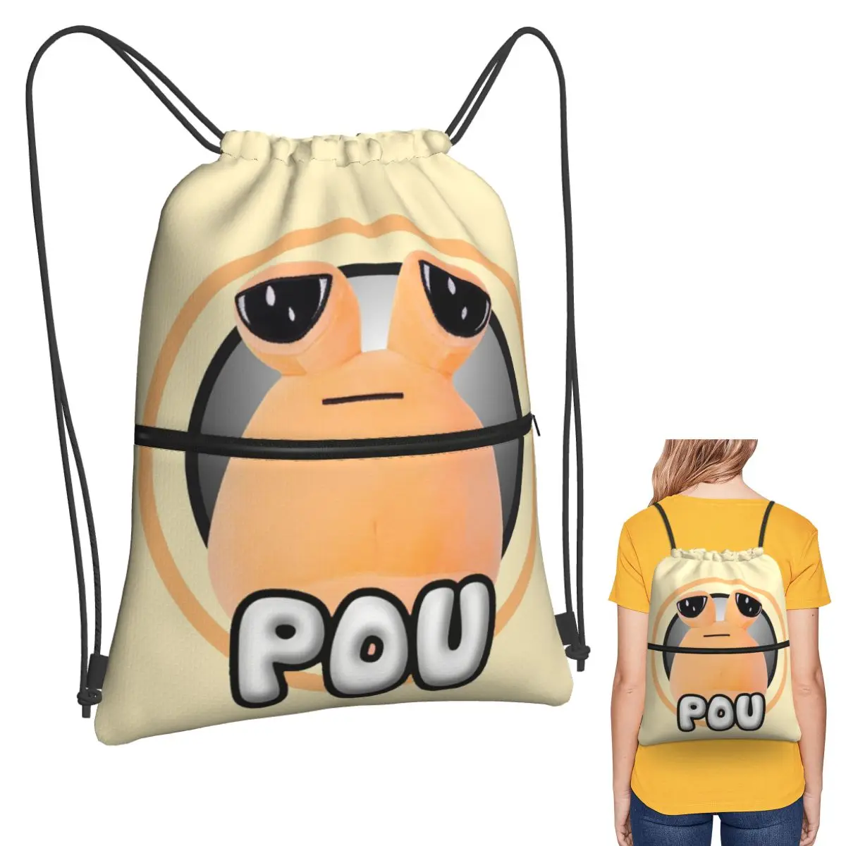 

Рюкзаки My Pet Alien Pou с милым мультяшным дизайном, повседневные сумки на шнурке, спортивные сумки, сумки для книг, для путешествий и студентов