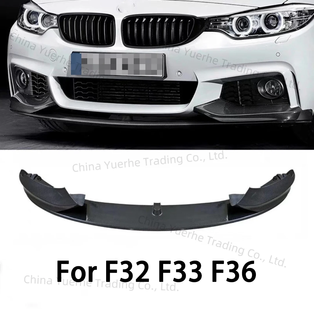 

Для BMW 4 серии F32 F33 F36 420i 430i 420d M440i 2014-2020 4 шт. передний бампер Lip ABS глянцевый черный спойлер из углеродного волокна