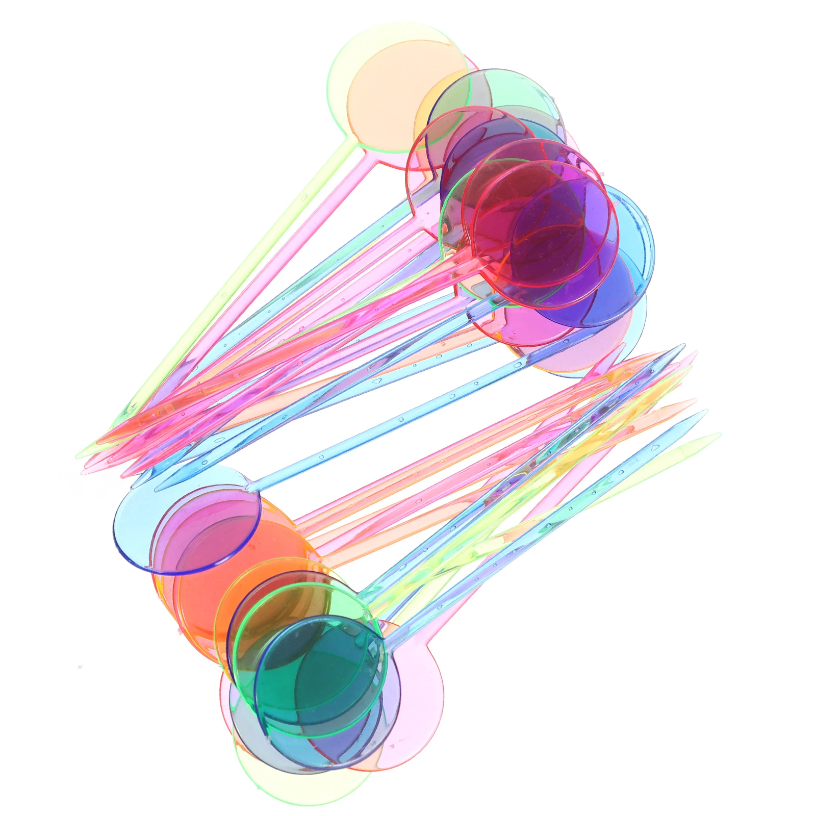 

Plastic Fruit Fork Cocktail Picks Kitchen Barware Party Supplies Portable One off Colorful Sticks For Restaurant Fruits Desserts