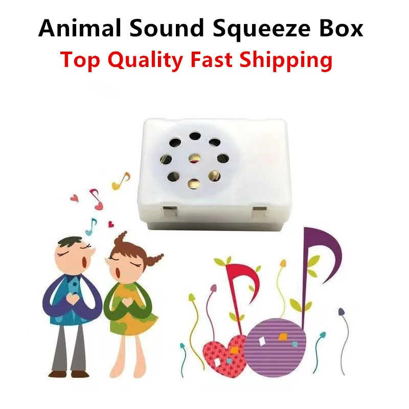 

100pcs DIY Gift kids Toy Accessories Animal Sound Squeeze Box Electronic Toy Movement Car Music Speaker Technology Model Parts