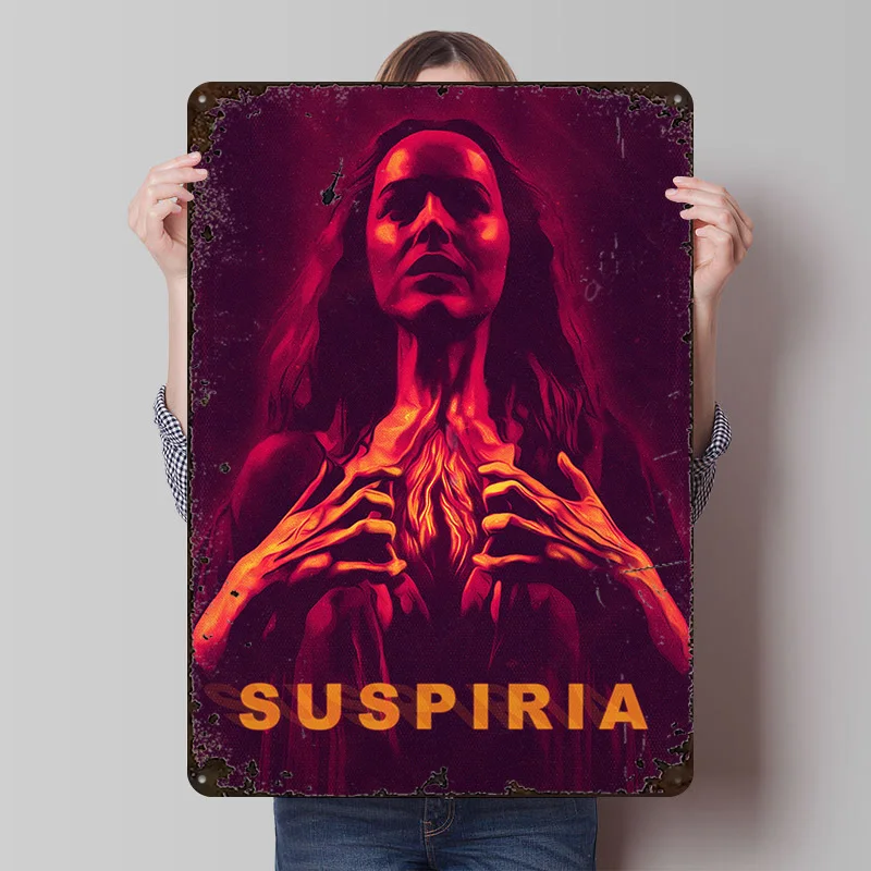 Suspiria Tinplate Poster Custom Wall Art Vintage Metal Signs Retro Tin Plaque for Bedroom Decorations Decoration Garage House