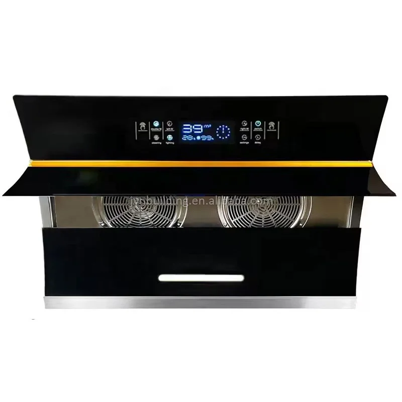 Modern High Quality Types Kitchen Chimney Wholesale Custom Cooker Hood Curve Glass Kitchen Range Hood Extractor