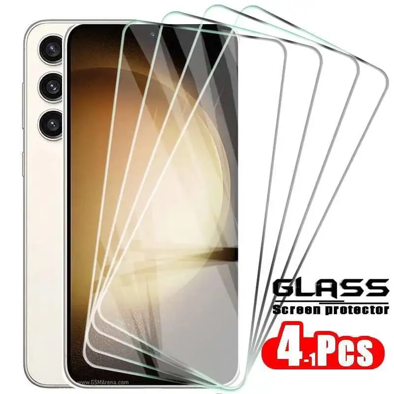 

4PCS Tempered Glass for Samsung S23 Plus S22 S21 S20 Screen Protectors For Galaxy S 23 22 21 20 FE Note 10 Lite Glass