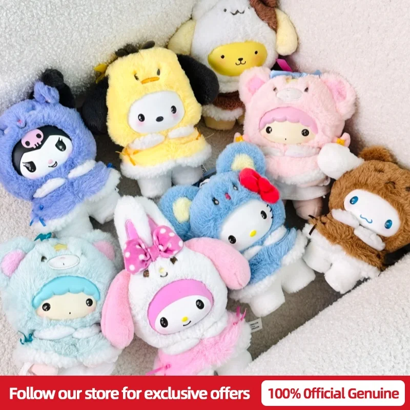 

Genuine Sanrio Little Cloak Series Vinyl & Plush Blind Box Pendant Trendy Charm & Surprise Gift Toy for Kids