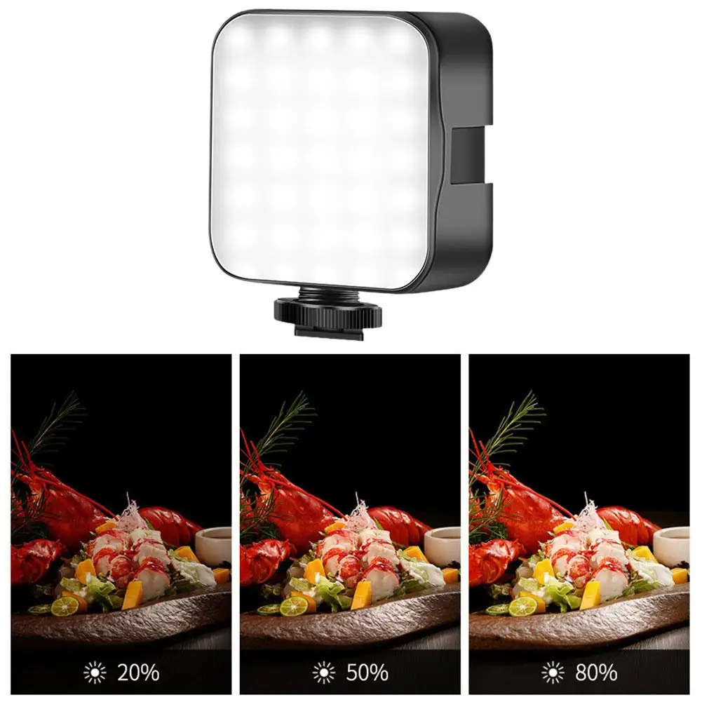 Luce di riempimento tascabile LED Fotocamera mobile Fotografia Luce dal vivo Ricarica 3 Mini modalità luce USB regolabili luminose Vlog Outdoor F G3I7