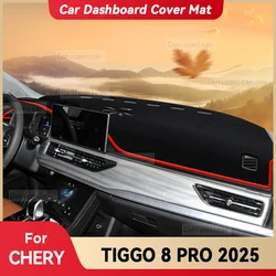 For CHERY TIGGO 8 Pro 2022-2025 Car Dashboard Cover Mat Sun Shade Pad Avoid Light Mat Instrument Carpet Protection Accessories