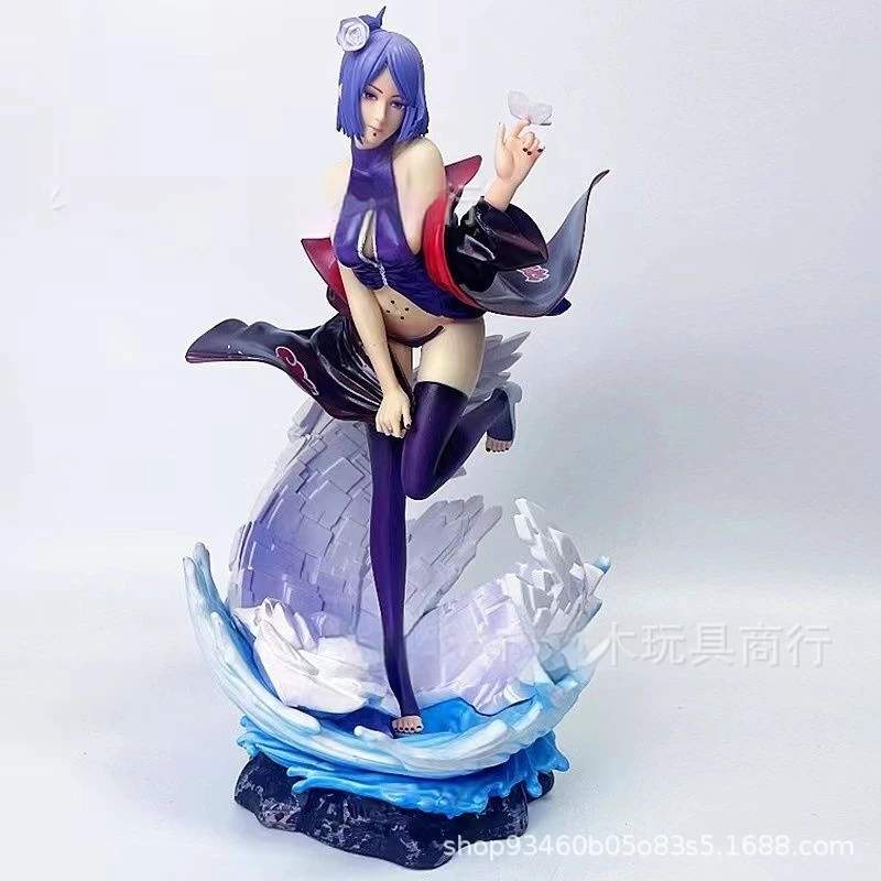 YOMI Naruto Konan Battle Damaged Large Boxed Pvc Figure Statue 29Cm Collectible Anime Model For Adult Collection Enthusiasts