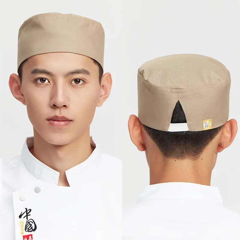 Sushi Restaurant Men Chef Hat Hotel Breathable Kitchen Cap Catering Services Khaki Work Hats Japan Cuisine Cook Beanie