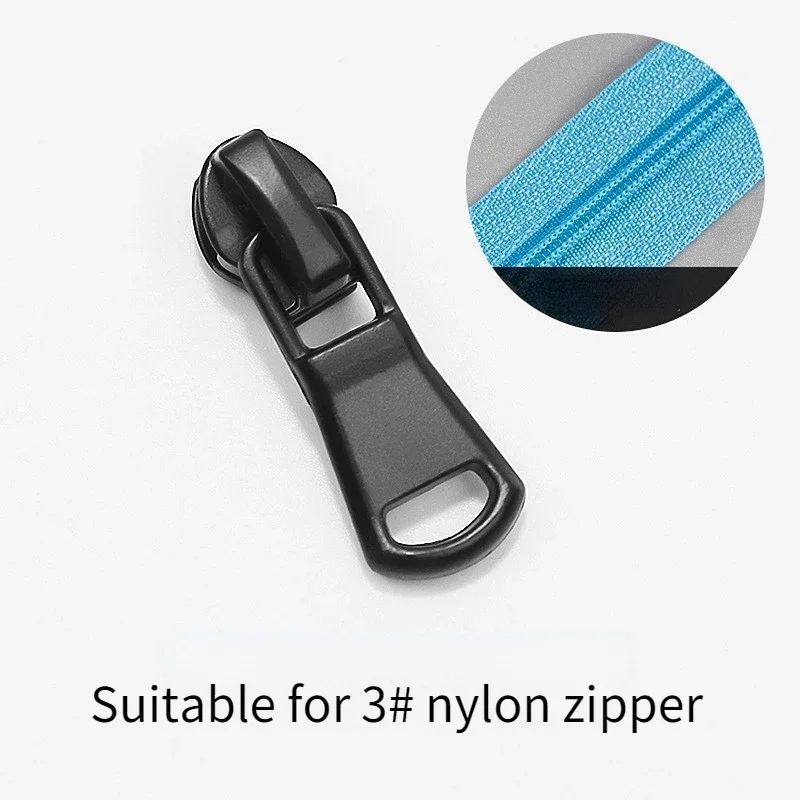 5PCS 3#/5# Zipper Sliders Auto Lock Metal Matte Black Zipper Sliders for Metal/Nylon/Resin Zippers DIY Sewing Supplies