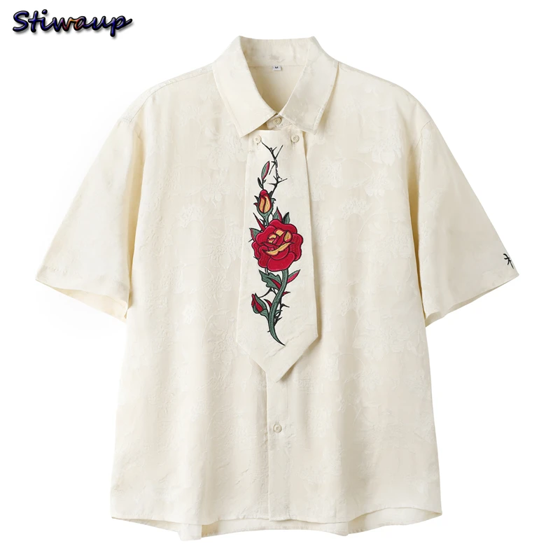 Top Women Short Sleeve Shirts and Blouses Korean Style Women's Luxury Clothing Trend 2024 Summer Clothes Women's Elegant Blouse